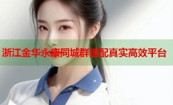 浙江金华永康同城群速配真实高效平台